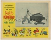 6k031 DESFILE DEPORTIVO Mexican LC 1950s Walt Disney, great cartoon image of Goofy with cannon!