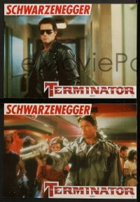 6k071 TERMINATOR 12 German LCs 1985 different images of tough cyborg Arnold Schwarzenegger!