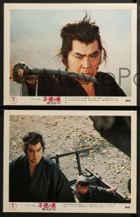 6k012 LONE WOLF & CUB IN PERIL 8 Japanese LCs 1972 Kozure Okami: Oya No Kokoro Ko No Kokoro!