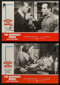 6k017 DESPERATE HOURS 8 Spanish LCs R1980s Humphrey Bogart, Fredric March, William Wyler!