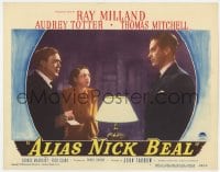 6m029 ALIAS NICK BEAL LC #6 1949 Ray Milland must murder Thomas Mitchell for Audrey Totter's love!