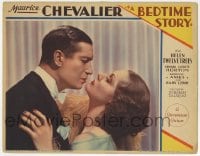 6m059 BEDTIME STORY LC 1933 best romantic close up of Helen Twelvetrees & Maurice Chevalier!