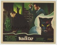 6m075 BLACK CAT LC #3 R1948 c/u of Broderick Crawford about ot stab Hugh Herbert in the back!