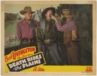 6m249 DEATH RIDES THE PLAINS LC 1943 Bob Livingston ties up bad guy as Fuzzy St. John gags him!