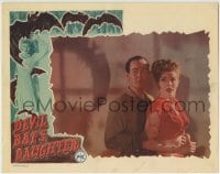 6m262 DEVIL BAT'S DAUGHTER LC 1946 Rosemary La Planche & man are scared by bat silhouette!