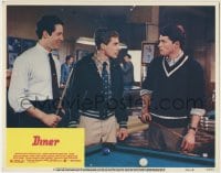 6m286 DINER LC #5 1982 Steve Guttenberg & Timothy Daly in pool hall, Barry Levinson classic!