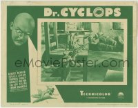 6m290 DOCTOR CYCLOPS LC R1958 tiny people aim gun at sleeping Albert Dekker, Ernest B. Schoedsack!