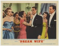 6m319 DREAM WIFE LC #4 1953 Deborah Kerr glares at Betta St. John lighting Cary Grant's cigarette!