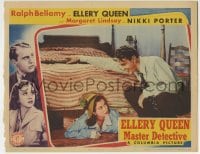 6m341 ELLERY QUEEN MASTER DETECTIVE LC 1940 Ralph Bellamy laughs at Margaret Lindsay under bed!