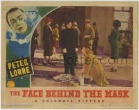 6m352 FACE BEHIND THE MASK LC 1941 pretty Evelyn Keyes kneeling in front of scarred Peter Lorre!