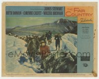 6m359 FAR COUNTRY LC #4 1955 Ruth Roman traveling with caravan in the frozen Canadian Northwest!