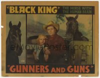 6m439 GUNNERS & GUNS LC 1935 Black King, The Horse with the Human Brain spies on cowboy & his girl!