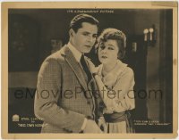 6m465 HER OWN MONEY LC 1922 Ethel Clayton tells young husband Warner Baxter he can borrow $2,000!