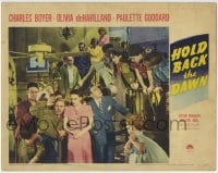 6m470 HOLD BACK THE DAWN LC 1941 Charles Boyer & Olivia de Havilland surrounded by lots of kids!