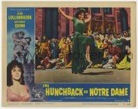 6m482 HUNCHBACK OF NOTRE DAME LC #8 1957 sexy dancing Gina Lollobrigida dances by crowd of people!
