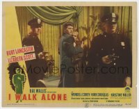 6m492 I WALK ALONE LC #8 1948 cops with guns in front of Burt Lancaster protecting Lizabeth Scott!