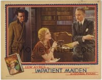 6m500 IMPATIENT MAIDEN LC 1932 Lew Ayres spies on pretty Mae Clarke talking to John Halliday!