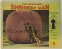 6m504 INCREDIBLE SHRINKING MAN LC #7 1957 great fx close up of tiny man with nail by yarn ball!
