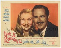 6m513 ISN'T IT ROMANTIC LC #6 1948 great close up of sexy Veronica Lake & Patric Knowles!