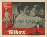 6m548 KILLERS LC #6 1964 romantic close up of sexy Angie Dickinson & John Cassavetes, Hemingway!