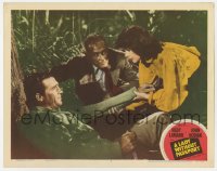 6m569 LADY WITHOUT PASSPORT LC #3 1950 George Macready watches Hedy Lamarr w/ fallen Bruce Cowling!