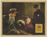 6m577 LAURA LC 1944 classic c/u of Dana Andrews grilling sexy Gene Tierney & shining lamp on her!