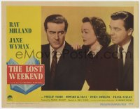 6m609 LOST WEEKEND LC #6 1945 c/u of Jane Wyman & Phillip Terry comforting alcoholic Ray Milland!
