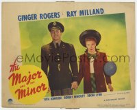 6m623 MAJOR & THE MINOR LC 1942 Ginger Rogers poses as teen to Ray Milland, Wilder's first U.S. film