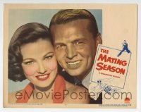 6m645 MATING SEASON LC #8 1951 best close up smiling portrait of sexy Gene Tierney & John Lund!