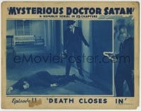 6m676 MYSTERIOUS DOCTOR SATAN chapter 11 LC 1940 Death Closes In on guy, masked hero in border!