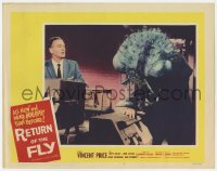 6m761 RETURN OF THE FLY LC #6 1959 wacky giant insect monster in laboratory with John Sutton!