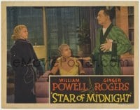 6m859 STAR OF MIDNIGHT LC R1939 Ginger Rogers & Vivien Oakland stare at William Powell emoting!