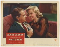 6m972 WHITE HEAT LC #4 1949 close up of sexy Virginia Mayo cozying up to suspicious James Cagney!