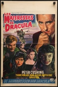 6p217 BRIDES OF DRACULA Belgian 1960 Hammer horror, Peter Cushing as Van Helsing. different!