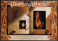 6p580 COMPANY OF WOLVES British quad 1985 Angela Lansbury, wild werewolf image!