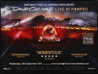 6p584 DAVID GILMOUR LIVE AT POMPEII advance British quad 2017 amazing concert image, Pink Floyd!