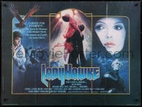 6p620 LADYHAWKE British quad 1985 cool Bysouth art of Michelle Pfeiffer & young Matthew Broderick!