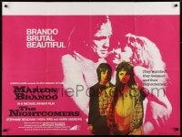6p636 NIGHTCOMERS British quad 1972 creepy Marlon Brando, Michael Winner English horror!