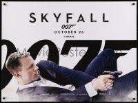 6p655 SKYFALL IMAX teaser DS British quad 2012 Daniel Craig as Bond on back shooting gun!