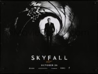 6p656 SKYFALL teaser DS British quad 2012 cool image of Daniel Craig as James Bond in gun barrel!