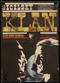 6p204 SICILIAN CLAN Czech 11x15 1971 Verneuil's Les Clan des Siciliens, Jean Gabin, Alain Delon