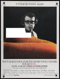 6p376 EVERYTHING YOU ALWAYS WANTED TO KNOW ABOUT SEX French 24x32 1972 Woody Allen & bare breast!