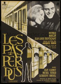 6p386 LAST STEPS French 23x32 1966 close-up of Michele Morgan, Jean-Louis Trintignant!
