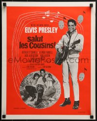 6p426 KISSIN' COUSINS French 16x20 1970 images of Elvis Presley with guitar & girls, Guys art
