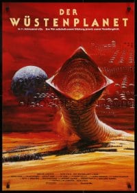 6p102 DUNE German 1984 David Lynch sci-fi epic, Berkey art of desert planet & worm!