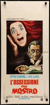 6p475 CORRUPTION Italian locandina 1969 great different art of screaming woman with four eyes!