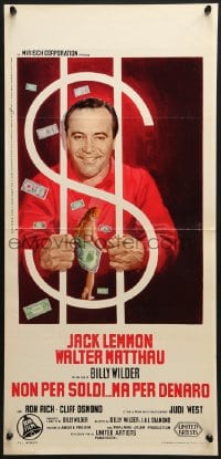 6p489 FORTUNE COOKIE Italian locandina 1966 art of Jack Lemmon & Walter Matthau, Billy Wilder!