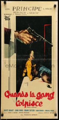 6p545 TERROR AT MIDNIGHT Italian locandina 1956 Scott Brady, Joan Vohs, film noir, cool crime art!