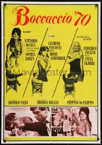 6p079 BOCCACCIO '70 Lebanese 1962 sexy Loren, Ekberg & Schneider, plus Fellini, De Sica & Visconti!