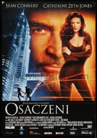 6p918 ENTRAPMENT Polish 27x39 1999 close up Sean Connery & full-length sexy Catherine Zeta-Jones!